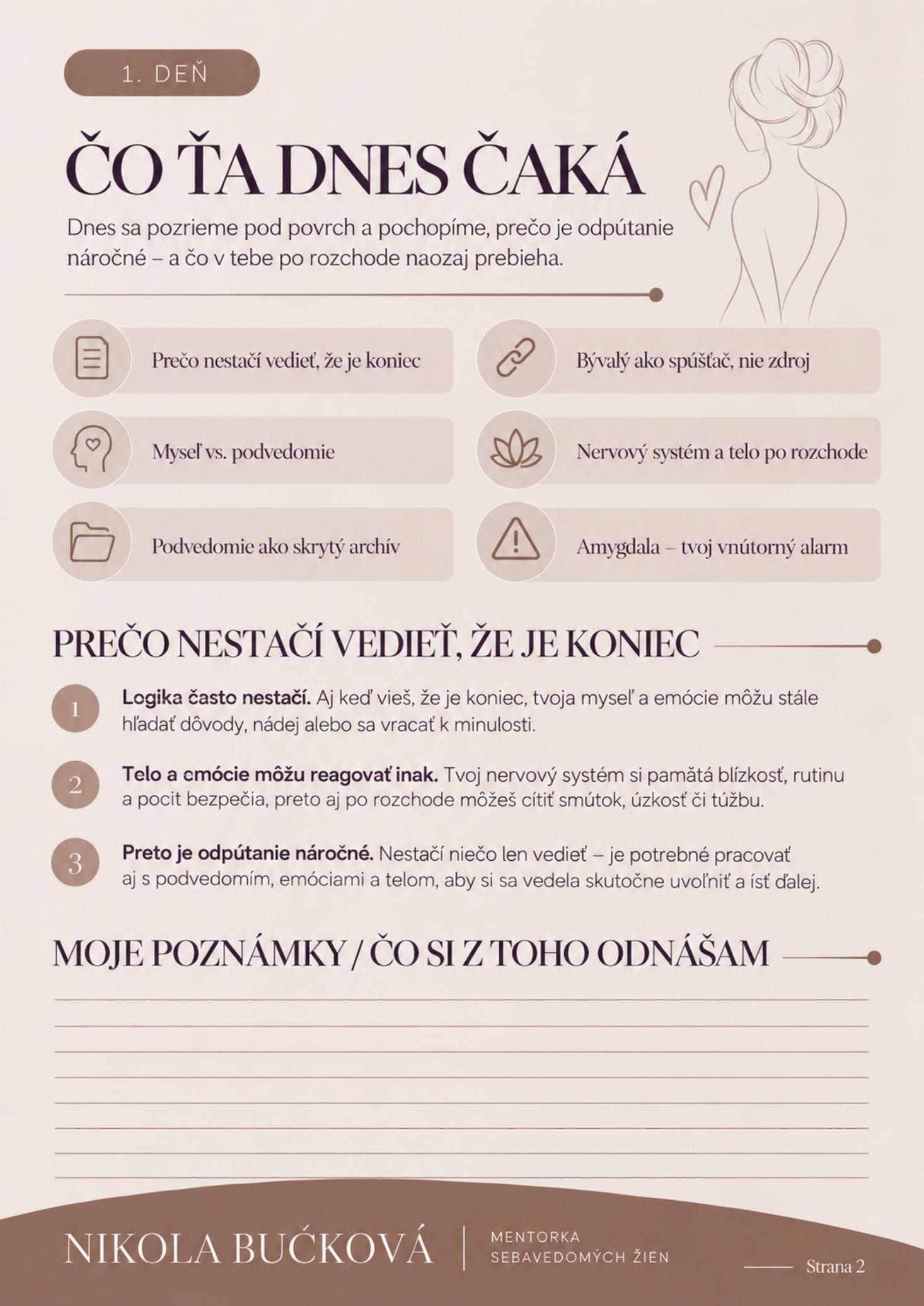 Ukážka pracovného listu — Čo ťa dnes čaká